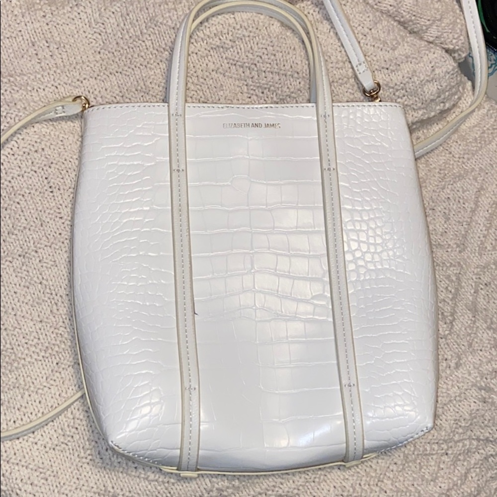 White Croc tote